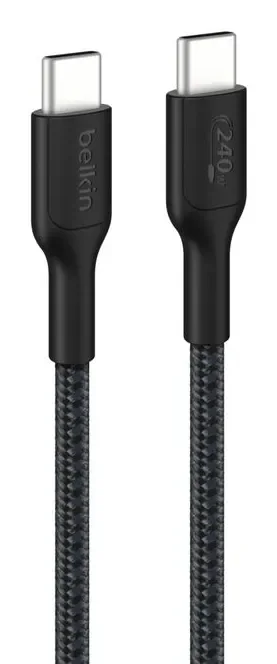 Belkin USB-C to USB-C 240W 2.0 - Braided PCR - 1m - Black