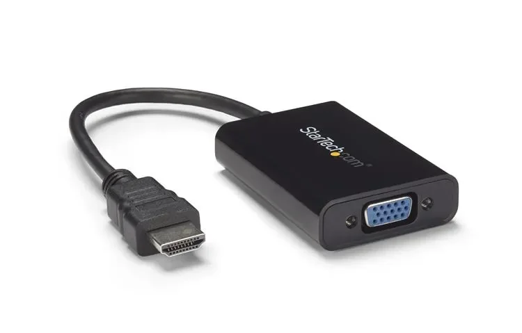 Startech Hdmi To Vga Video Adapter With Audio For Laptop / Ultrabook Videomuunnin Musta