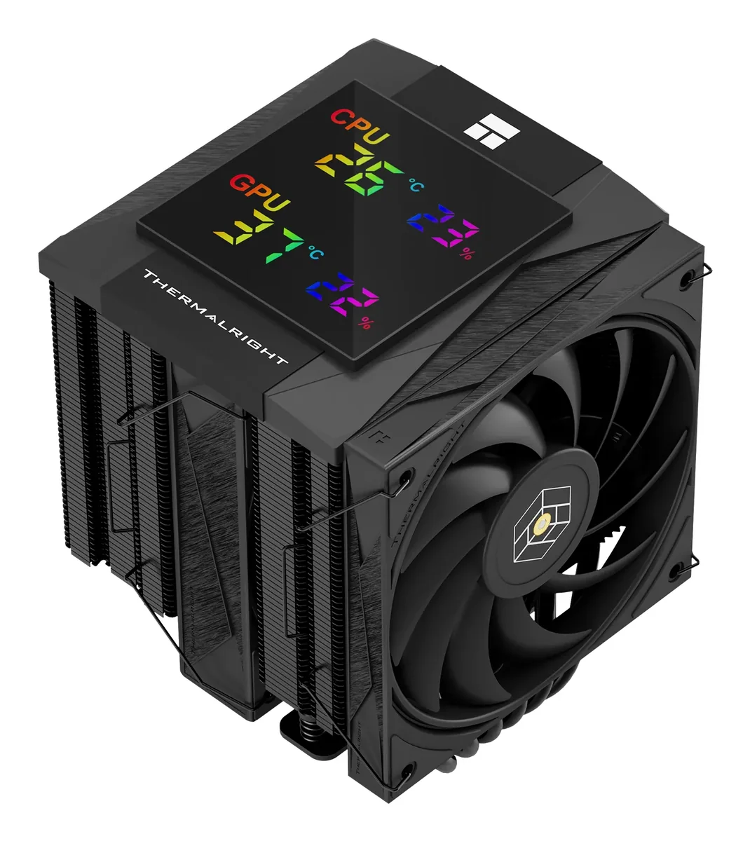 Thermalright Royal Knight 120 Digital, 2x120 mm ARGB -prosessorijäähdytin, musta