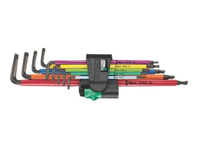 Wera 967/9 TX XL Monivärinen 1 L-avain sarja TORX® ruuveille pitkä 9 kappaletta