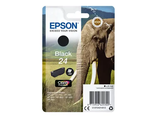 Epson C13T24214012-mustekasetti, 5.1 ml, musta