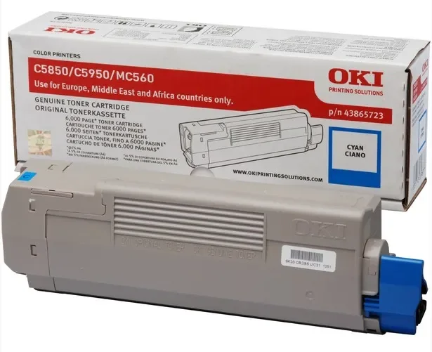 OKI 43865723 -laservärikasetti, syaani