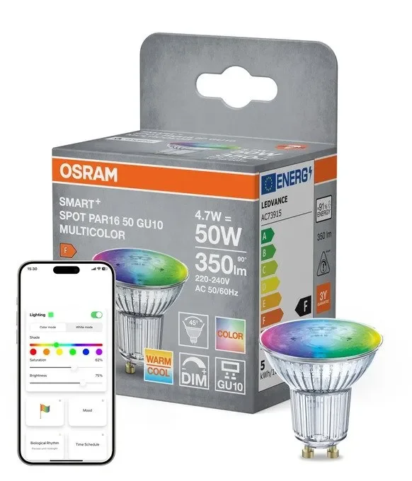 Osram Älykäs WiFi PAR16 50 RGBW GU10 FR