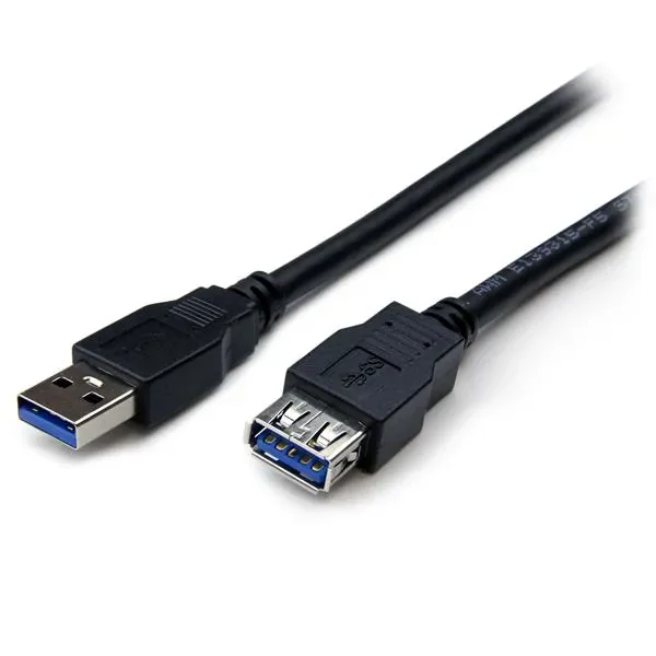 StarTech USB 3.0 -jatkokaapeli, 2 m, musta