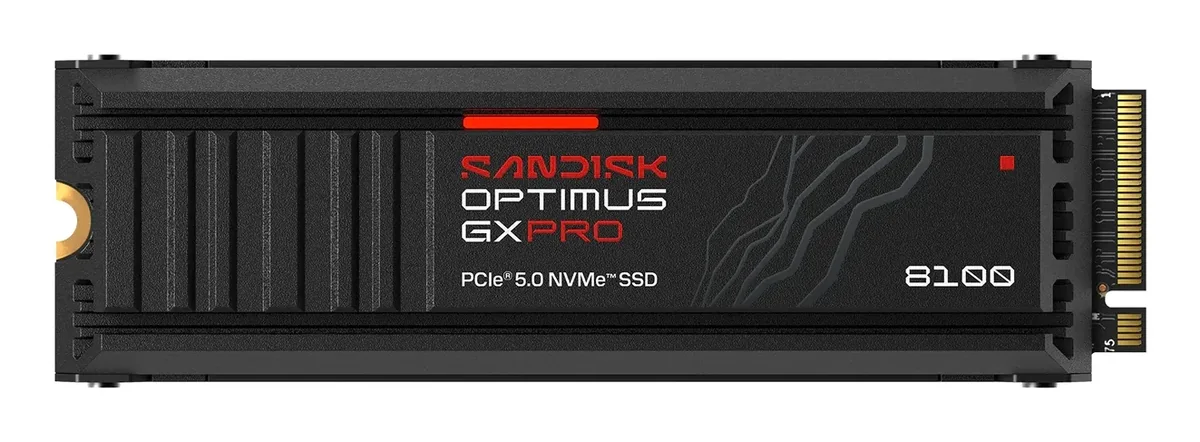 SANDISK Optimus GX PRO 8100 SSD - 2TB - M.2 2280 - PCIe 5.0 - Jäähdytyssiilillä