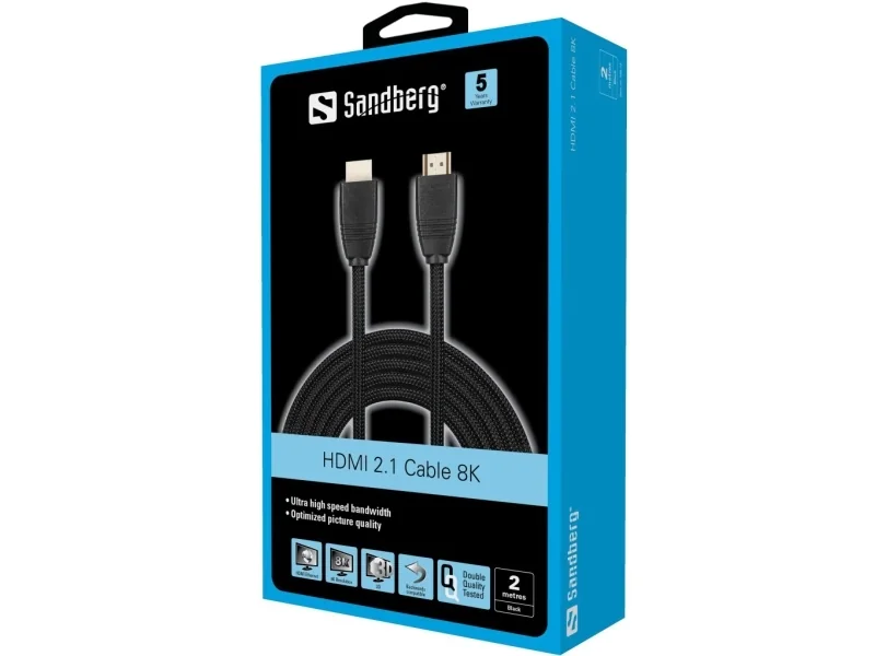Sandberg HDMI 2.1-kaapeli - 2 m