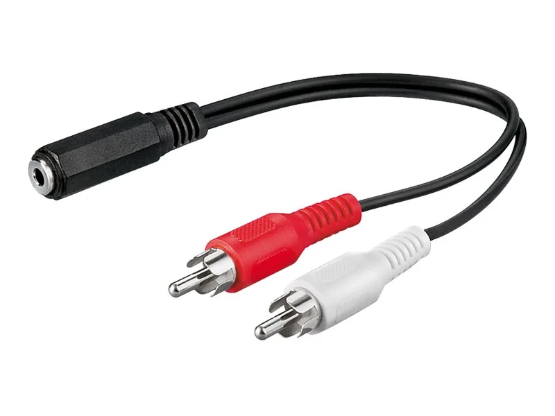 goobay AVK 179-0020 - Lyd adapteri - RCA x 2 han til mini-phone stereo 3.5 mm hun - 20 cm