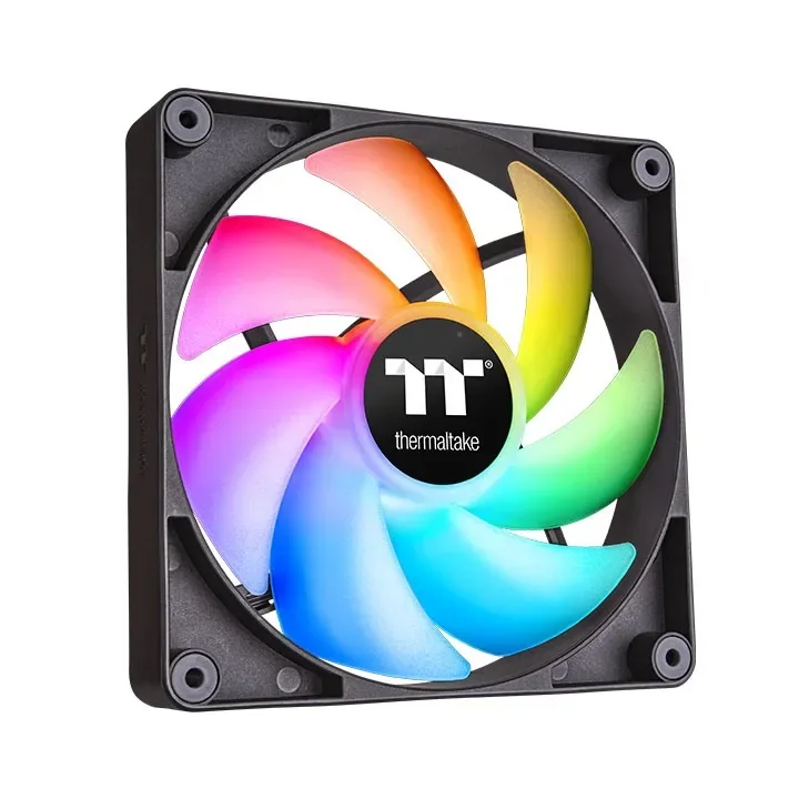 Thermaltake CT 140, 140 mm, PWM, hydraulinen laakeri, ARGB -tuuletinsarja, 2 kpl, musta