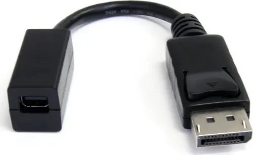 Startech 6in Displayport To Mini Displayport Video Cable Adapter 0.152m Mini Displayport Displayport Musta