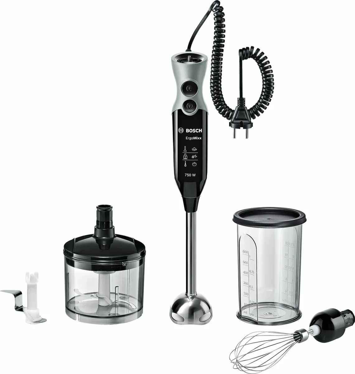 Bosch ErgoMixx MSM67170 - tehosekoitin - 750 W - lajittelu/grå