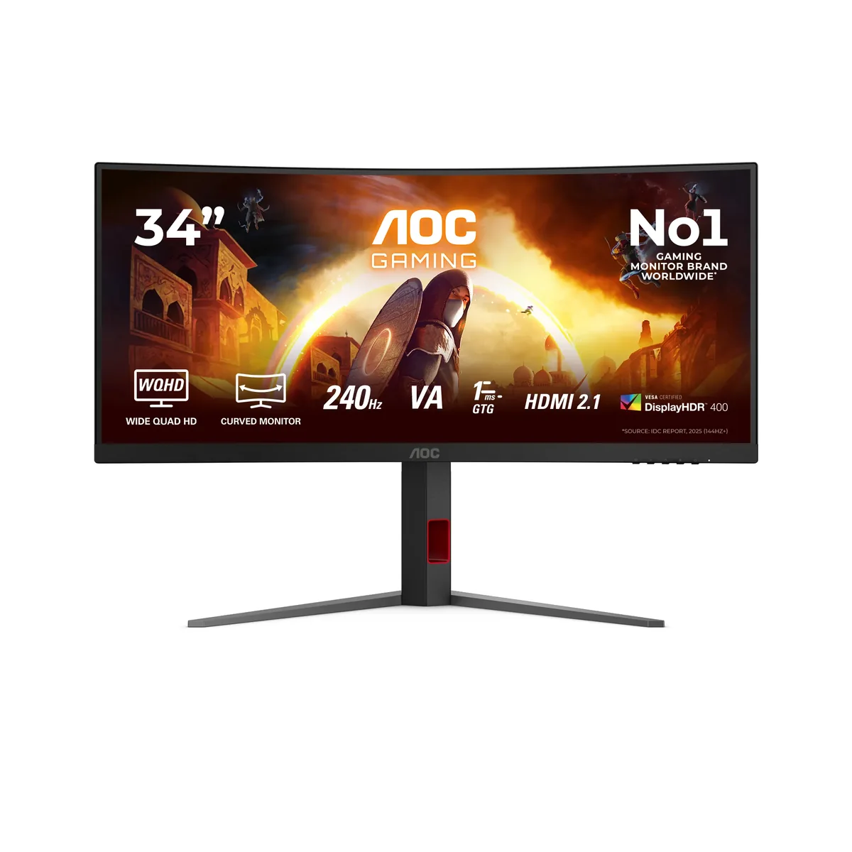 AOC CU34G4Z 34" UWQHD, Fast VA -kaareva pelinäyttö, USB hub