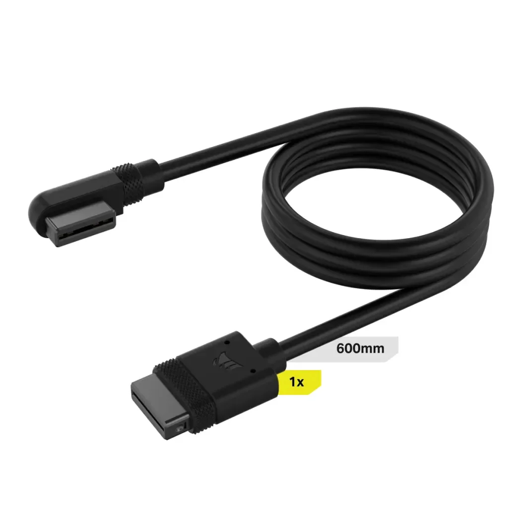 Corsair iCUE LINK Slim Cable 600mm (straight / slim 90° connectors)