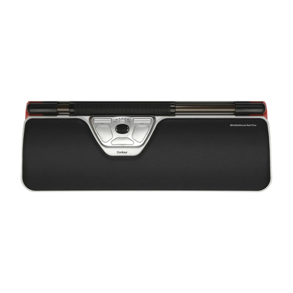 Contour Design RollerMouse Red Plus, Langaton - ergonominen hiiri - langaton - Bluetooth - USB-C, Ambidextrous, RF Wireless + Bluetooth + USB Type-A, 2800 dpi, musta, hopea