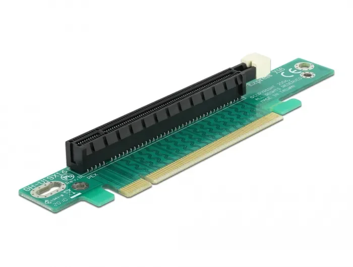 Delock Riser-kortti PCI Express x16 90° vasemmalle - Udvidelseskort - Udvidelseskort