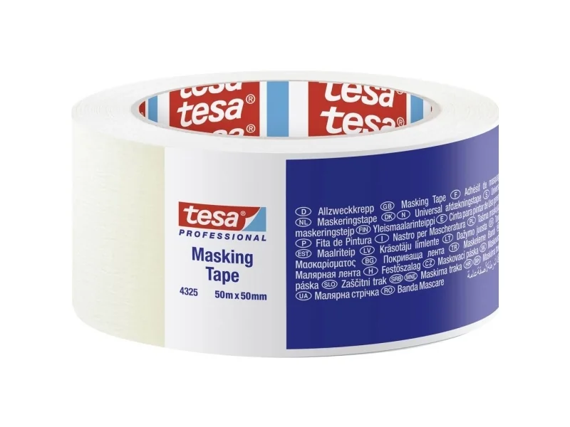 tesa STANDARD 04325-00004-01 Crepebånd tesa® Professional Beige (L x B) 50 m x 50 mm 1 stk 1 stk