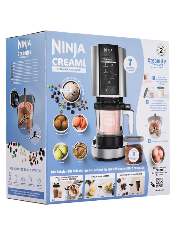 Ninja CREAMi, 493 L, 2 kulhoa, Musta, Kosketus, 241 mm, 475 mm
