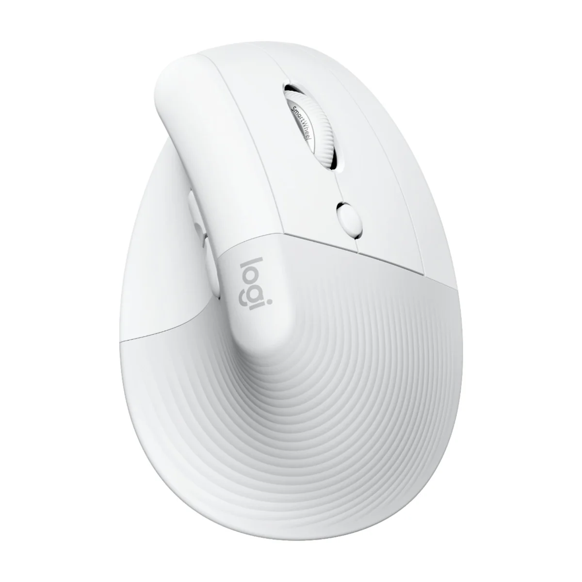 Logitech Lift (Mac) - Pystysuuntainen hiiri - ergonominen - optinen - 6 painiketta - langaton, kaapeli - Bluetooth, 2,4 GHz - langaton vastaanotin (USB) - Vaalean harmaa