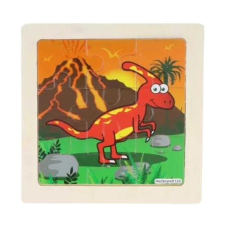 Fun Toys Dinosaurs Jigsaw Wooden Puzzle Assorted 11 cm – 1 Kpl