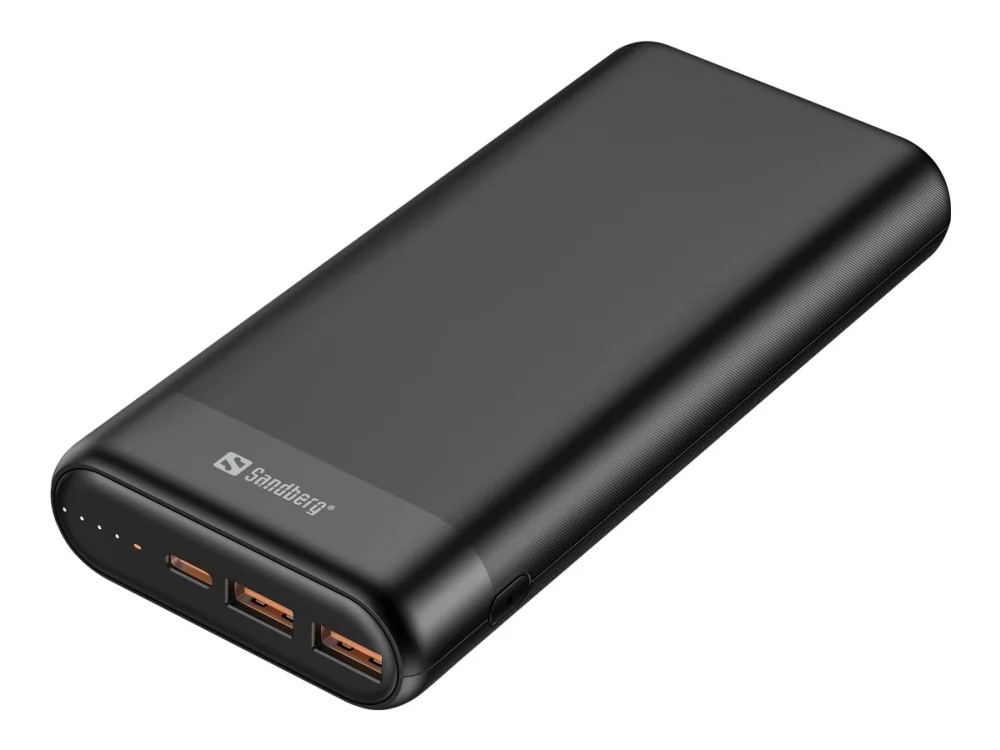 Sandberg 420-62, 20000 mAh, Litiumioni (Li-Ion), Quick Charge 3.0, 65 W, Musta