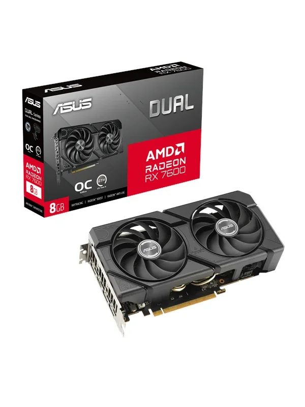 Asus Radeon RX 7600 Dual EVO OC 8 Gt -näytönohjain