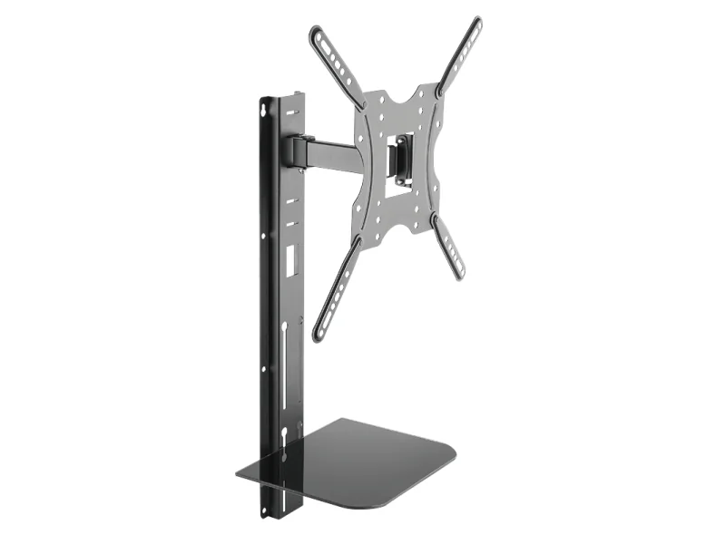LogiLink BP0048, 100 x 100 mm, 400 x 400 mm, -10 - 3°, -70 - 70°, Lasi, Musta, Ruostumaton teräs