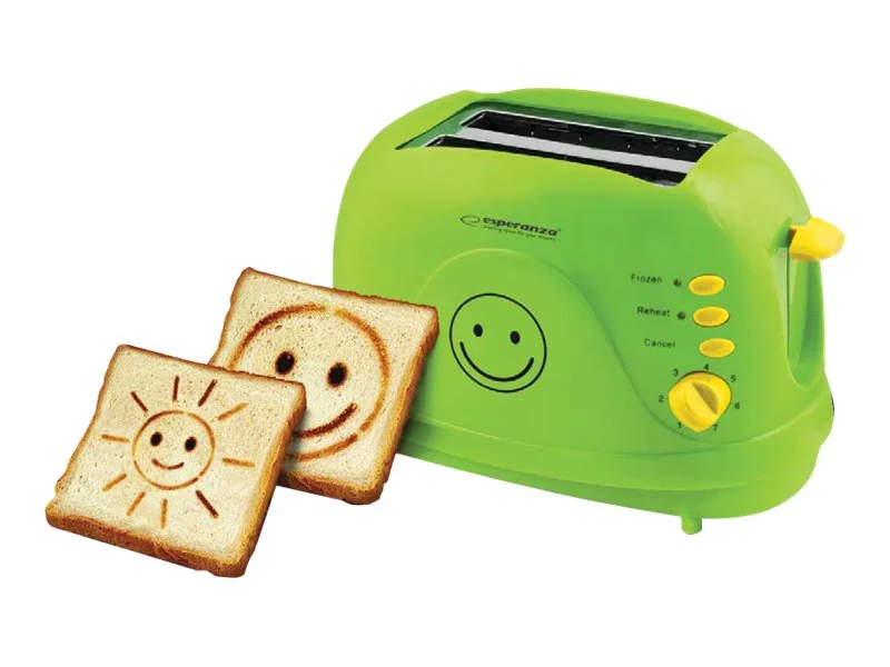 Esperanza SMILEY - Brødrister - 2 skive - 2 Holdere