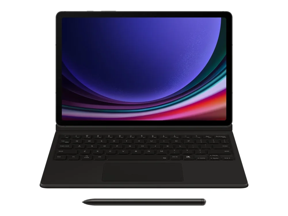 Samsung Galaxy Tab S9 | S9 FE AI Book Cover Keyboard Black, Pohjoismainen, Kosketuslevy, Samsung, Galaxy Tab S9, Galaxy Tab S9 FE, musta, 27,9 cm (11)
