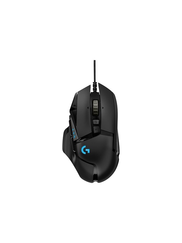 Logitech G502 HERO - Pelihiiri - Optinen - 11 painiketta - Musta RGB-valolla