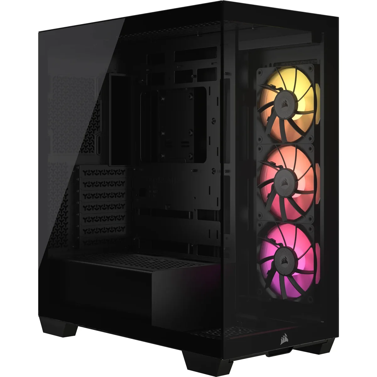 CORSAIR iCUE LINK 3500X -miditornikotelo RGB-valaistuksella, musta