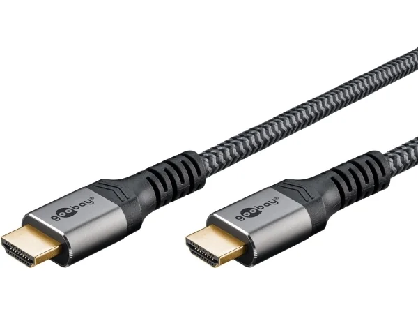 Goobay 65263, 5 m, HDMI-tyyppi A (vakio), HDMI-tyyppi A (vakio), 3D, 48 Gbit/s, musta, Hopea