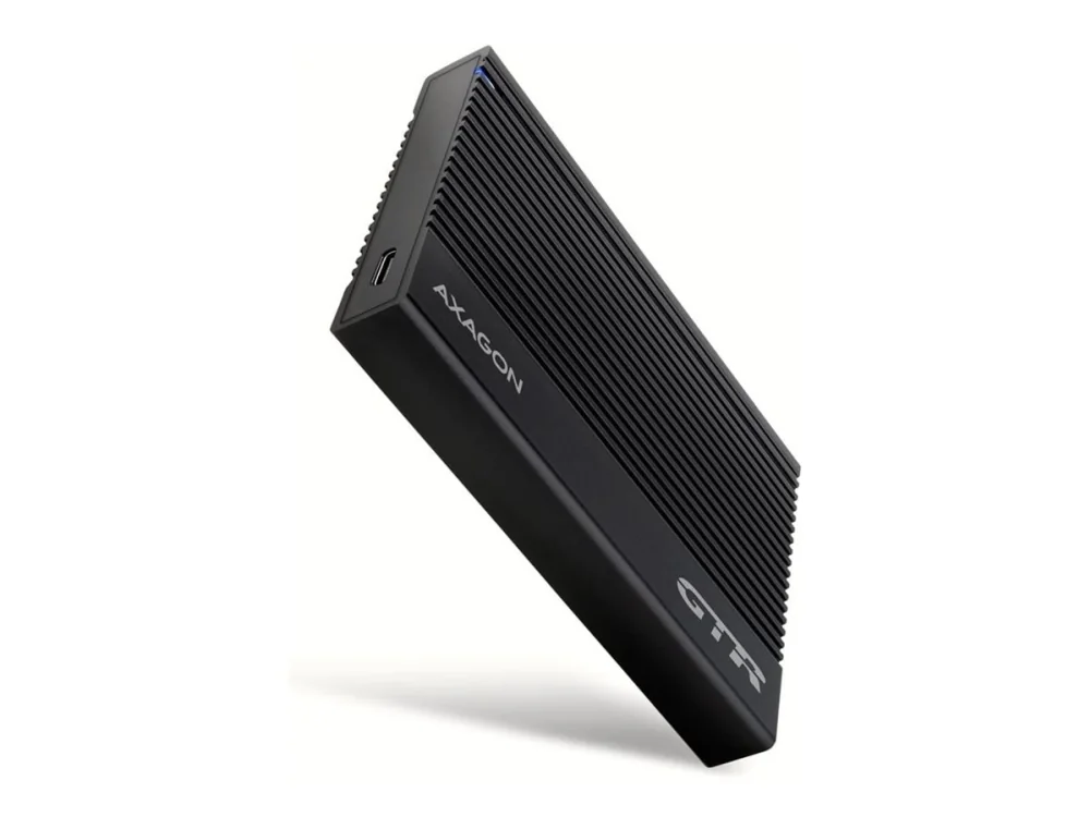 AXAGON EE25-GTR USB-C 3.2 Gen 2 - SATA 6G, 2,5 ulkoinen kiintolevykotelo, kylkipintainen - musta
