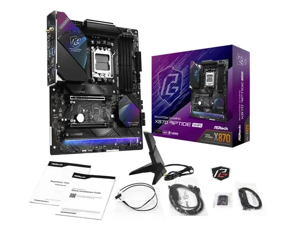 ASRock X870 RIPTIDE WIFI Emolevy - AMD X870 - AMD AM5 - DDR5 RAM - ATX