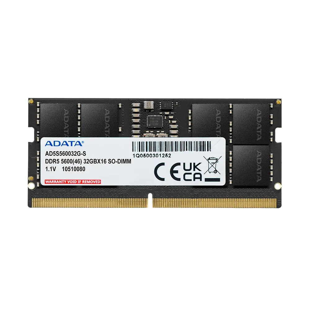 A-Data SODIMM DDR5-5600 - 16GB - CL46 - Single Channel (1 pcs) - Musta
