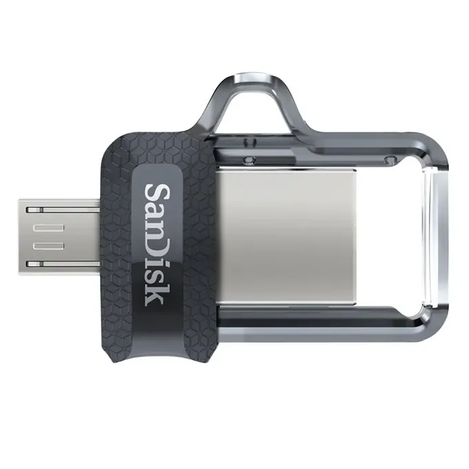 SanDisk Ultra Dual Drive m3.0 USB 3.0 128 Gt -muistitikku, musta/harmaa
