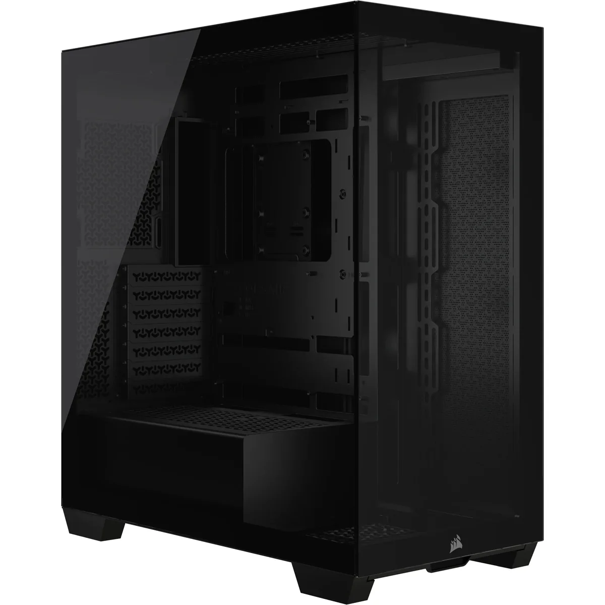 Corsair 3500X -miditornikotelo ikkunalla ja RGB-valaistuksella, musta