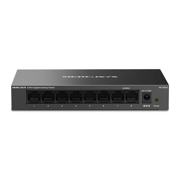 Mercusys MS108GS - 8-porttinen Gigabit-pöytäkytkin, musta