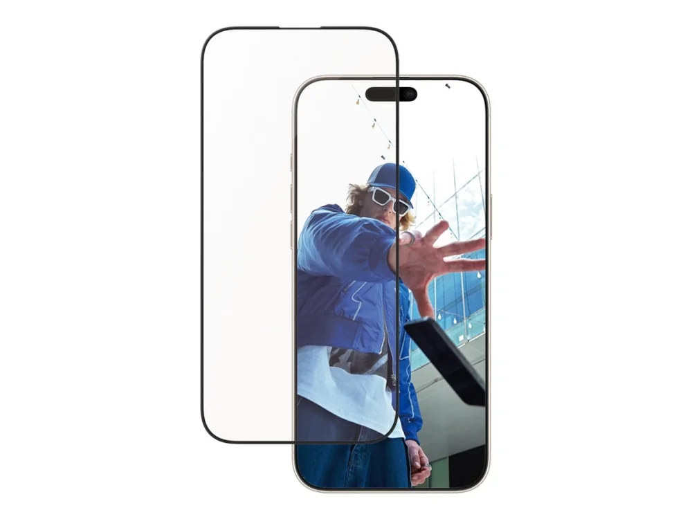 PanzerGlass Screen Protector Aluminum Frame iPhone 16 Pro Max| Ultra-Wide Fit