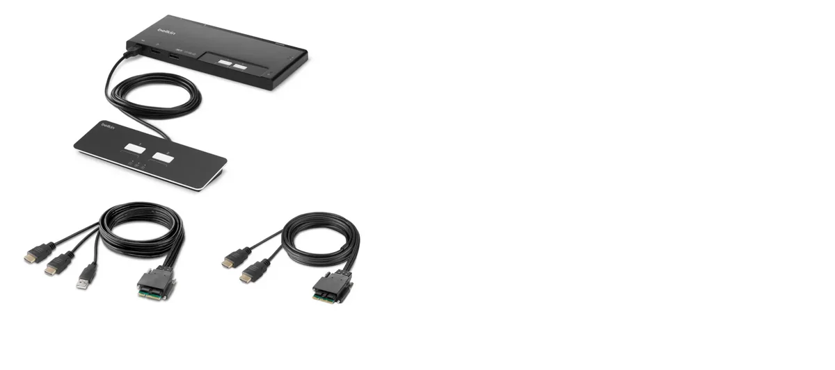 Belkin F1dn202mod-hh-4 Kvm-kytkin Musta