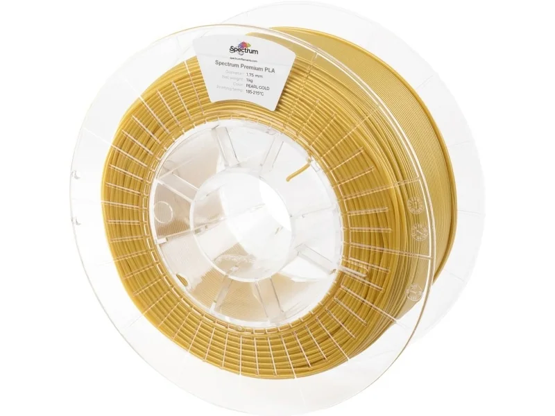 Spectrum 3D Filament / PLA Premium / ⌀ 1.75 mm / Pearl Gold / 1 kg