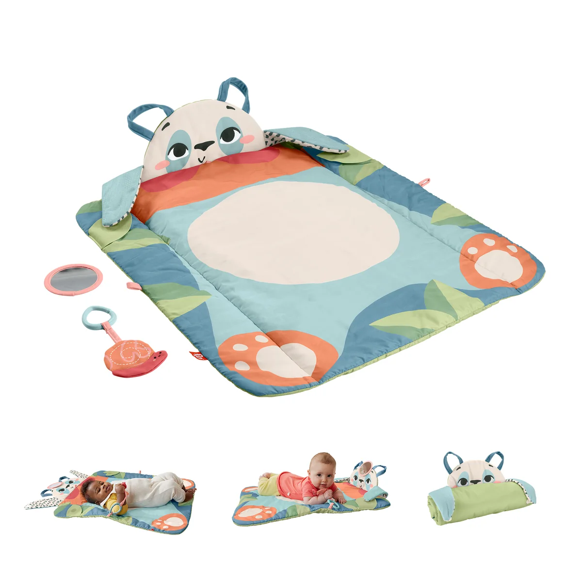 Fisher-Price Planet Friends Roly-Poly Panda -leikkimatto, Vauvan leikkimatto, Kangas, Muovi, Monivärinen