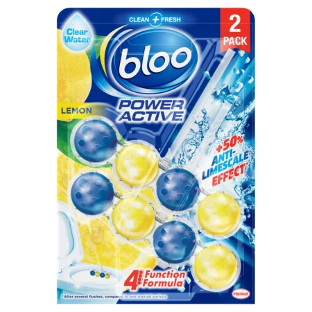 Bloo Power Active Lemon WC-raikastin - 2-pakkaus