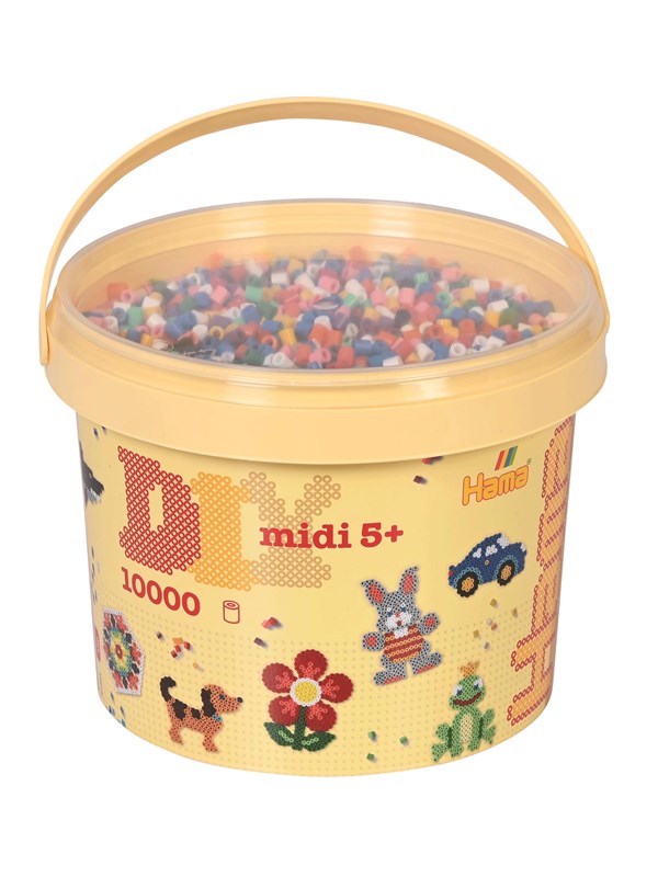 Hama Midi Ironing Beads in Bucket 10.000 pcs.
