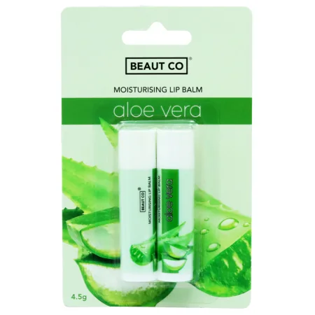 Beaut Co Kosteuttava Aloe Vera Huulivoide Twin Pack – 4.5 g