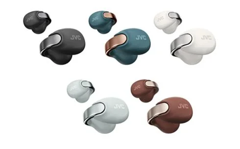 JVC HA-NP1T - Langattomat kuulokkeet mikrofonilla - avokorva - klipsi - Bluetooth - sininen