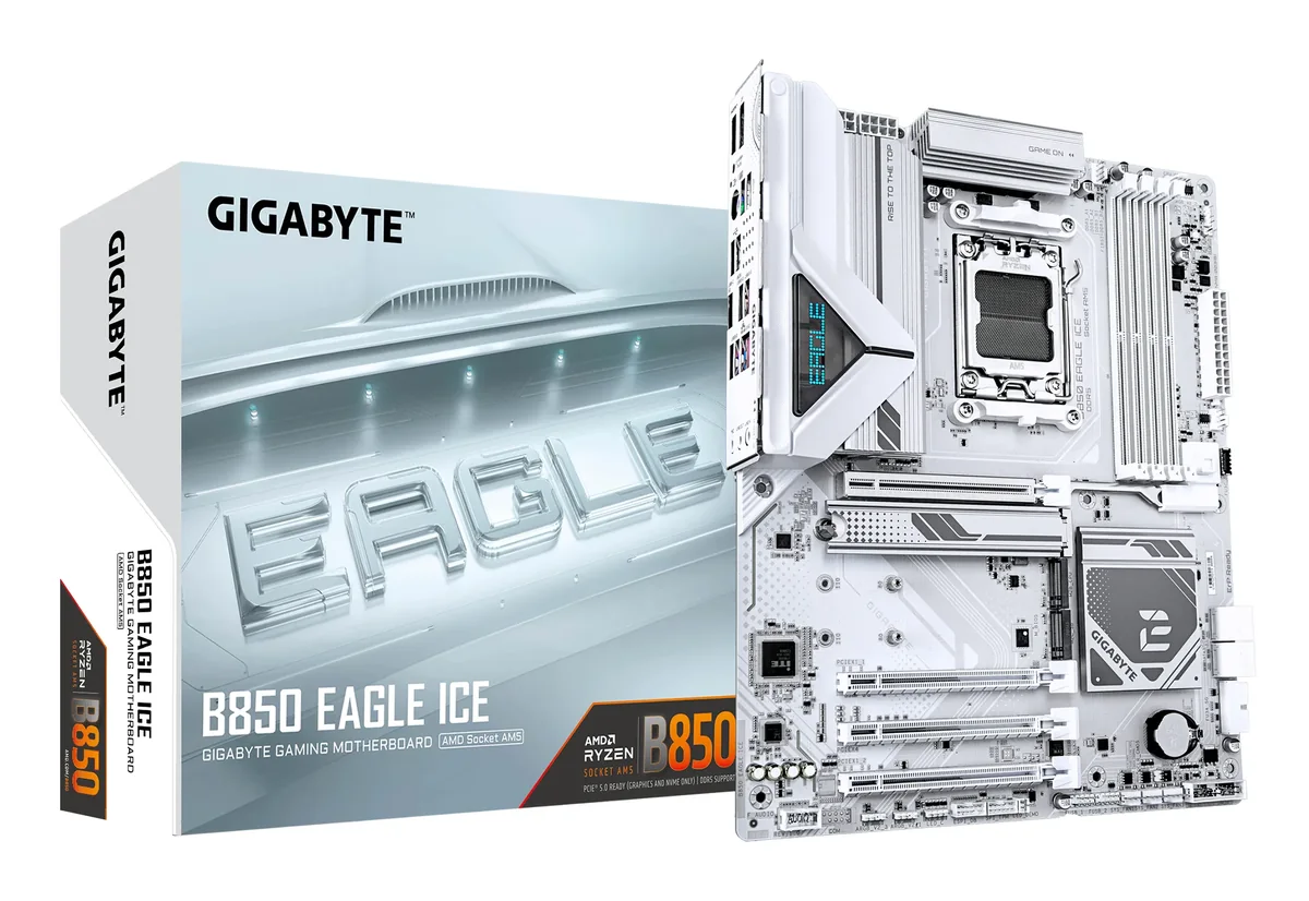 GIGABYTE B850 EAGLE ICE Emolevy - AMD B850 - AMD AM5 - DDR5 RAM - ATX