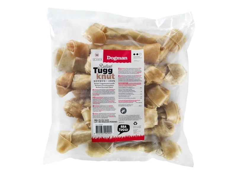 DOGMAN pureskelusolmu rullattu M, 10-pack