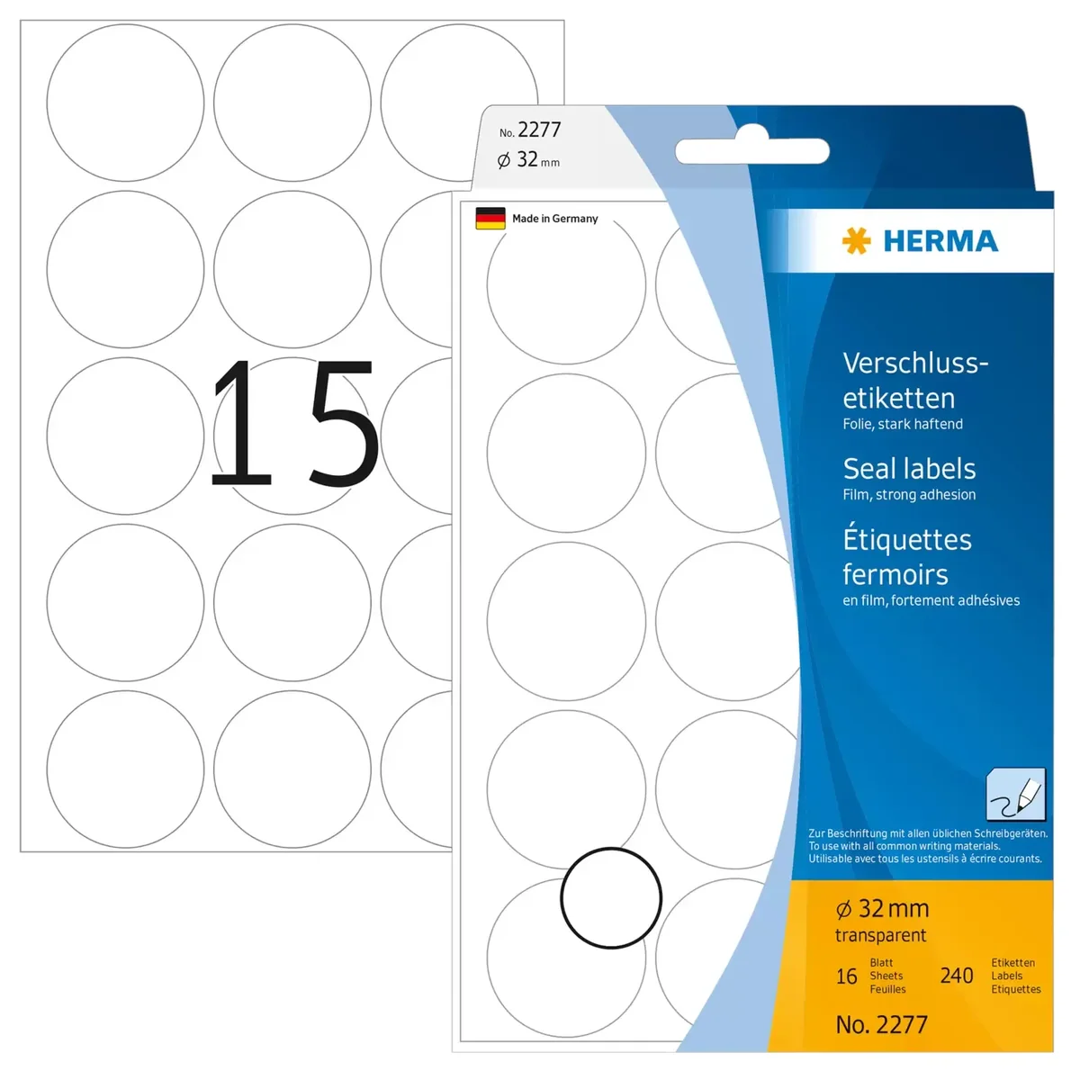 Herma label manual Seal ø32 transparent (240)