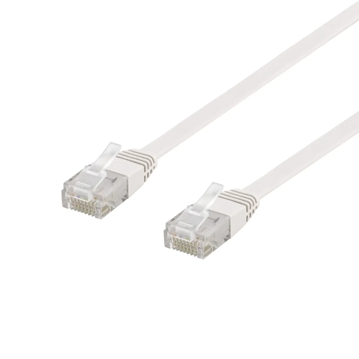 Deltaco Cat6 U/UTP RJ45 3m -verkkokaapeli, valkoinen