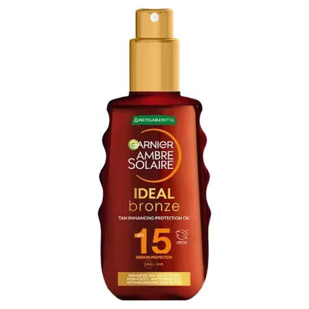 Garnier Ambre Solaire Ideal Bronze SPF15 Rusketusta Tehostava Aurinkoöljy - 150 ml
