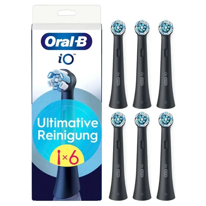 Oral-B iO Ultimate Clean -hammasharjan päät - musta - 6 kpl